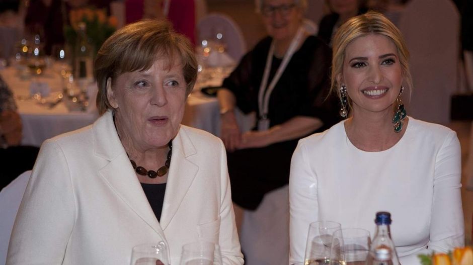Oda van Merkelért Trump lánya