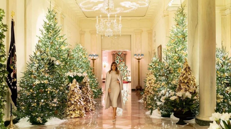 Így néz ki a Fehér Ház Melania Trump-féle karácsonyi dekorációja