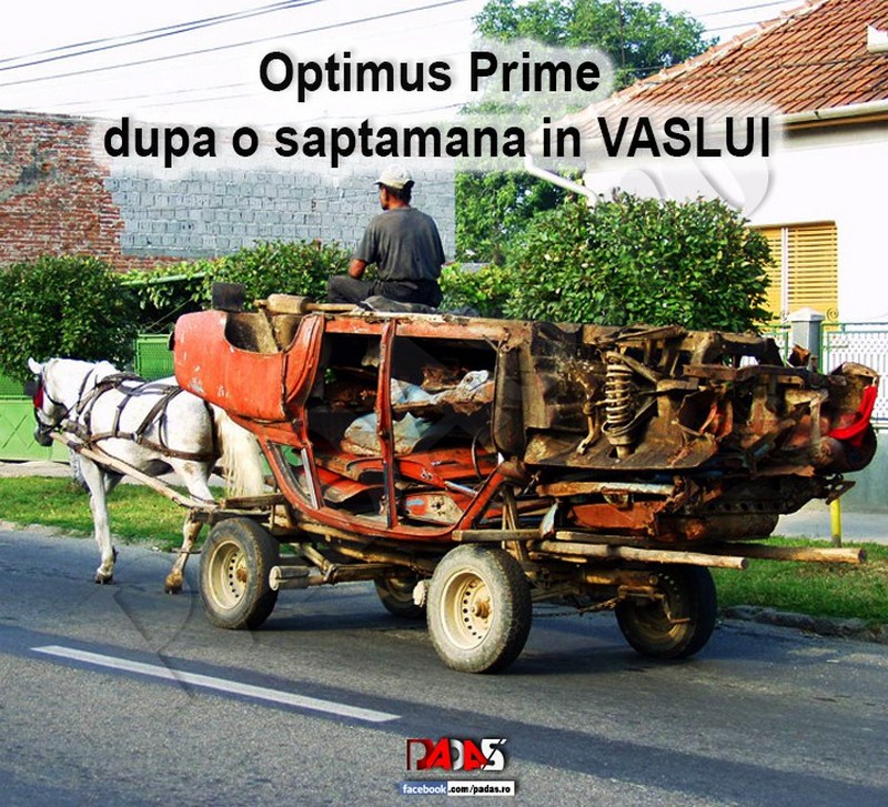 Optimus Prime, miután egy hetet Vasluiban töltött