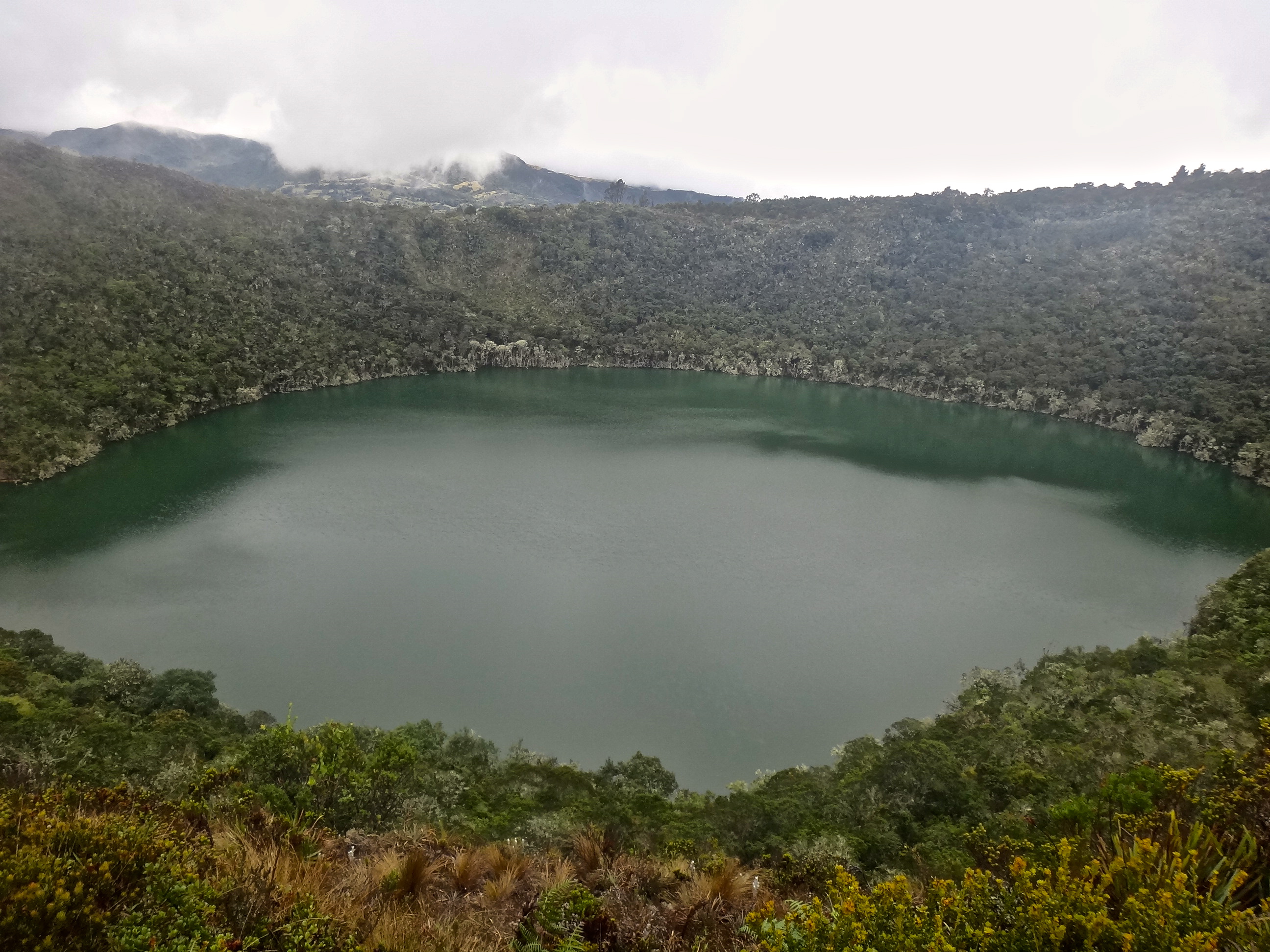 A Guatavita-tó, ami állítólag az El Dorado volt.