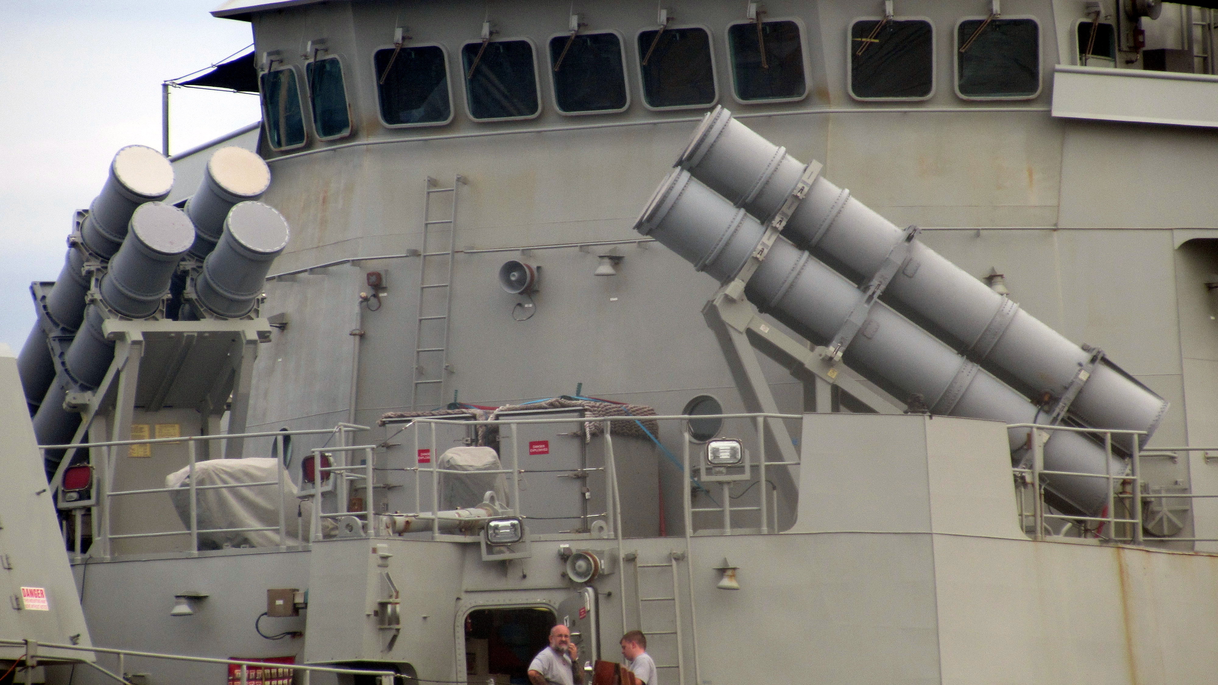 Így néz ki a Harpoon indítóállványa az ausztrál haditengerészet egyik hajóján