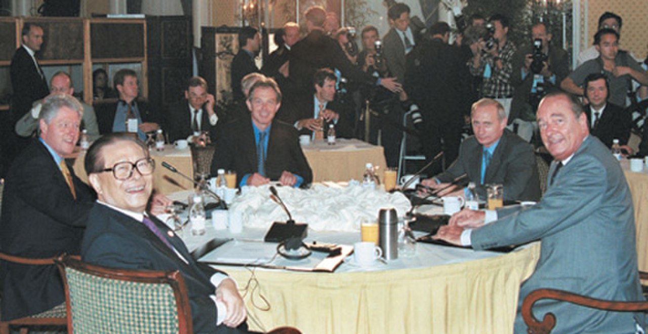Chirac, Putyin, Blair Clinton és Csiang-Cö-min 2000-ben - az utolsó napfényes évek
