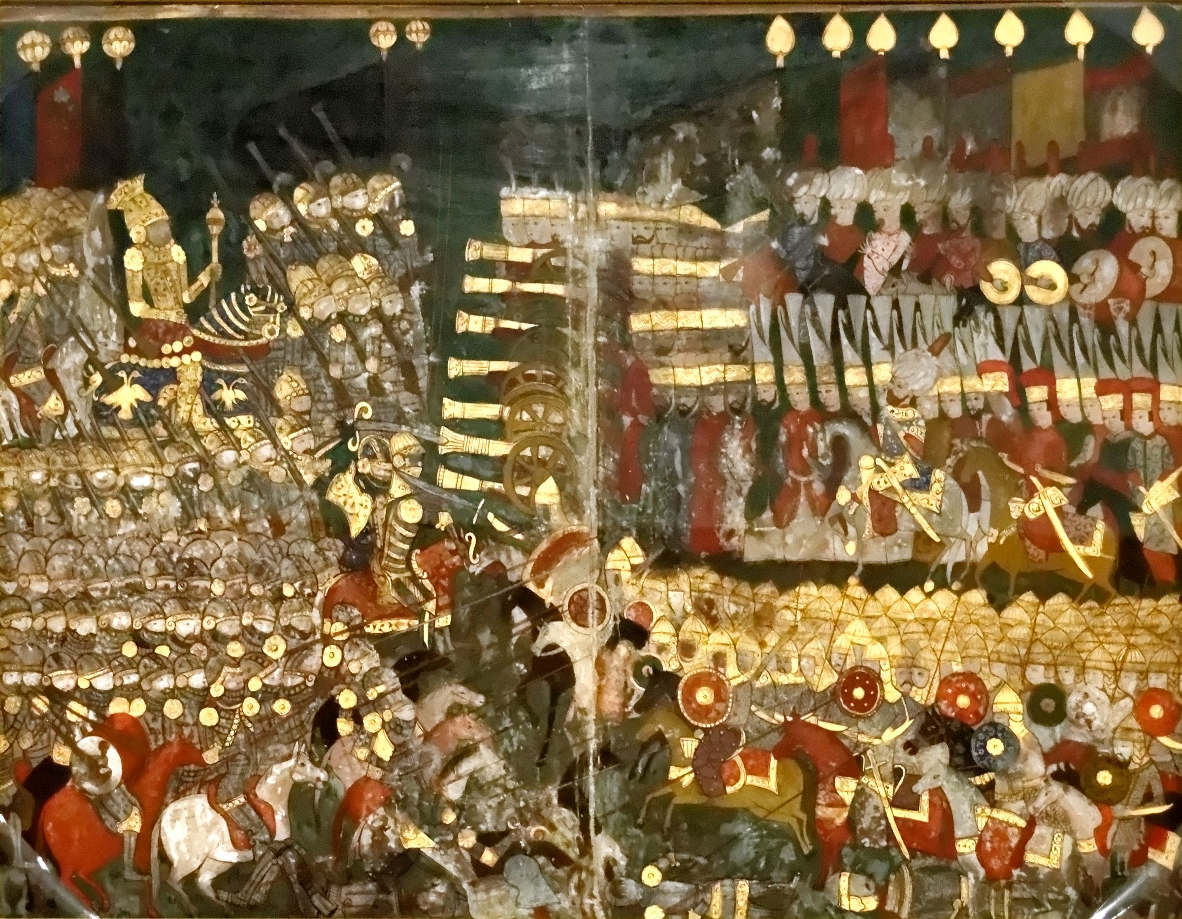 A mohácsi csata egy 16. századi török miniatúrán.