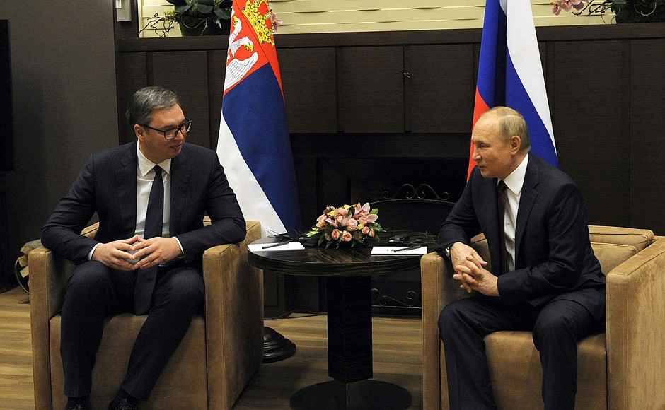 Aleksandar Vučić szerb és Vlagyimir Putyin orosz elnök még 2021 novemberében Szocsiban.