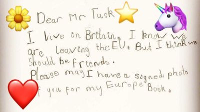 Olyan cuki levelet kapott Donald Tusk egy brit kislánytól, hogy az még a legkeményebb brexitpárti szívet is megdobogtatja