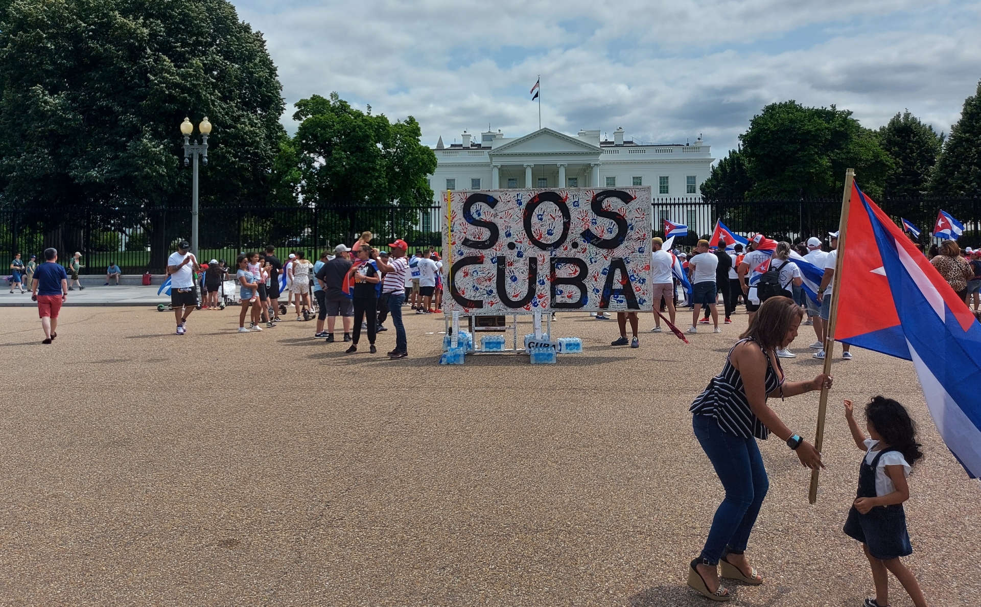 Kubai szimpátiatüntetés Washington DC-ben múlt héten.