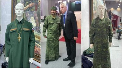 Kamuflázsmintás katonai reverendákat mutattak be Oroszországban