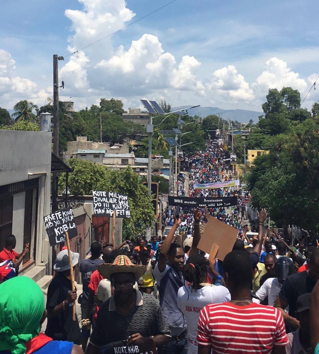 Tünetés Haiti fővárosában Port-au-Prince-ben még 2018-ban.
