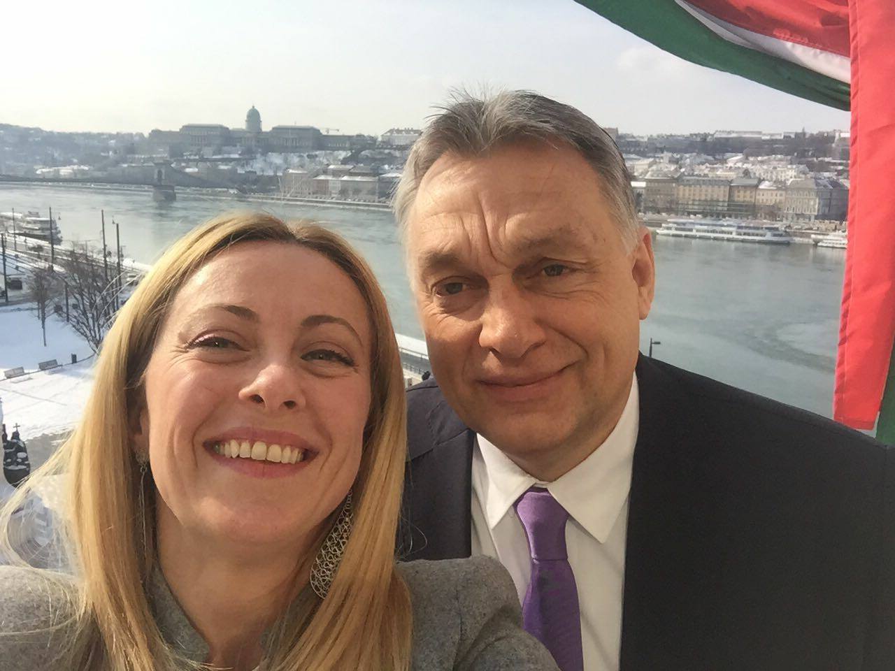 Giorgia Meloni látogatóban Orbán Viktornál még 2018-ban