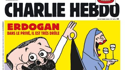 Erdoğan szerepel a Charlie Hebdo szerdai címlapján