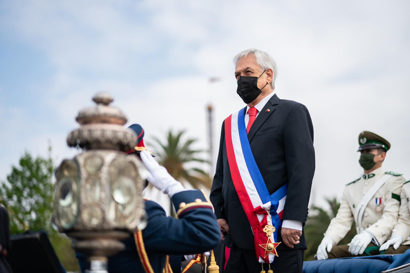 Sebastian Piñera, a jelenlegi elnök. Az elnöki széket először 2010-ben szerezte meg, majd a chilei törvények alapján 2014-ben nem indulhatott, így 2018-ban sikerült újráznia.