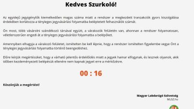 Percek alatt fagyott le az MLSZ jegyvásárlási rendszere a szlovák-magyarra