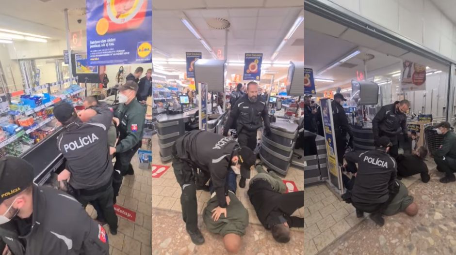 Keményen felléptek a szlovák rendőrök a maszkellenesek ellen, akik megint megszálltak egy Lidl-t