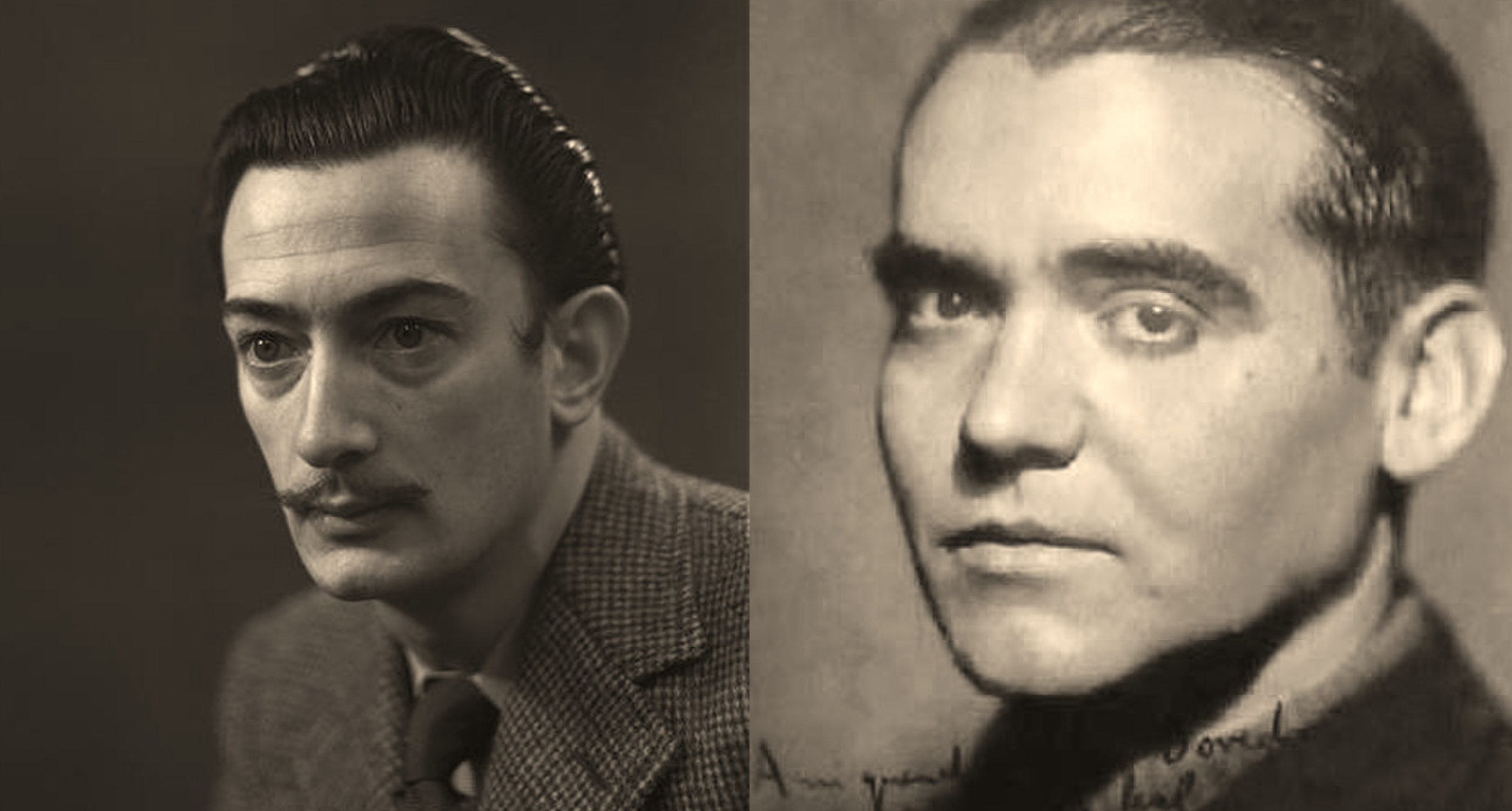A két jóbarát: Salvador Dalí és Federico García Lorca.