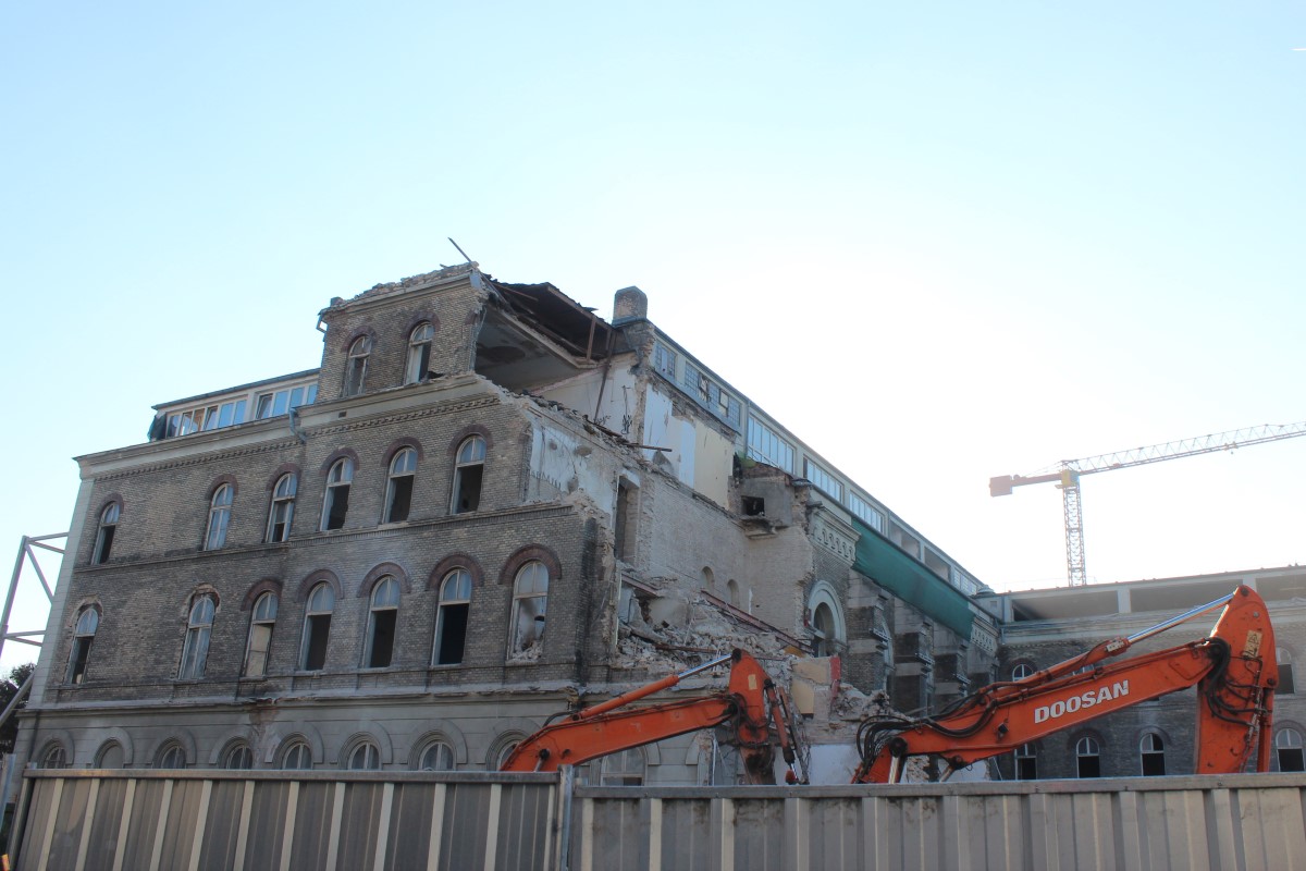 Így áll a zárdaépület bontása január 12-én.