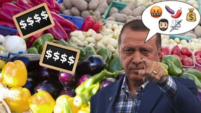 Annyira félnek Erdoğantól a török boltosok, hogy inkább leveszik a drága zöldségeket a polcaikról