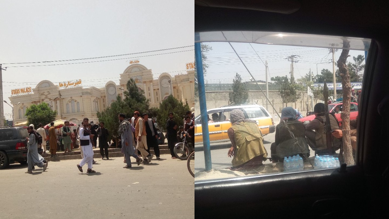 Kabuli utcaképek a tálib hatalomátvétel után. 